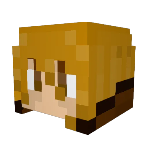 BingletonEdmund Minecraft avatar head, 3D render