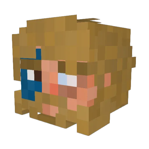 Binglor Minecraft avatar head, 3D render