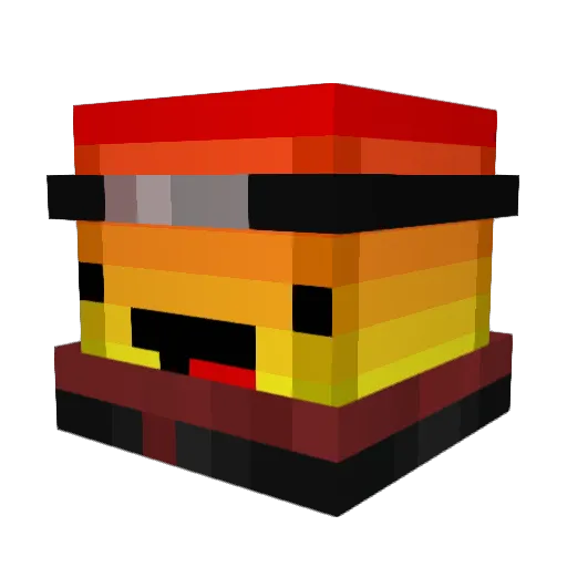 Bingo_03 Minecraft avatar head, 3D render