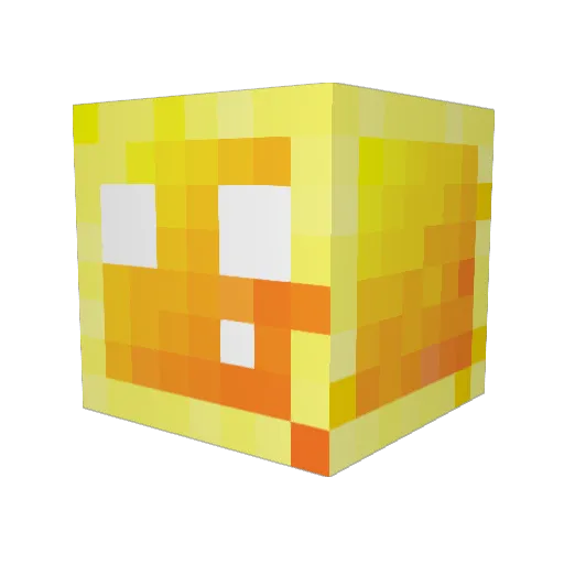 Bingss Minecraft avatar head, 3D render