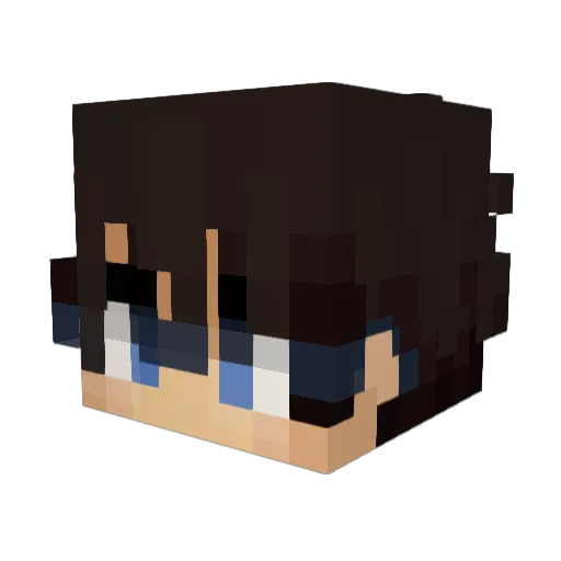 Bingsuzz Minecraft avatar head, 3D render