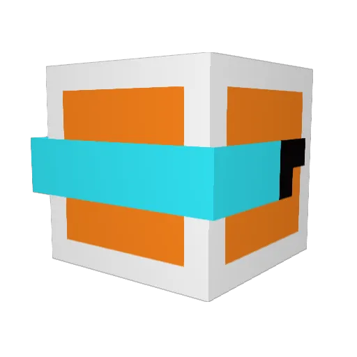Binguored Minecraft avatar head, 3D render