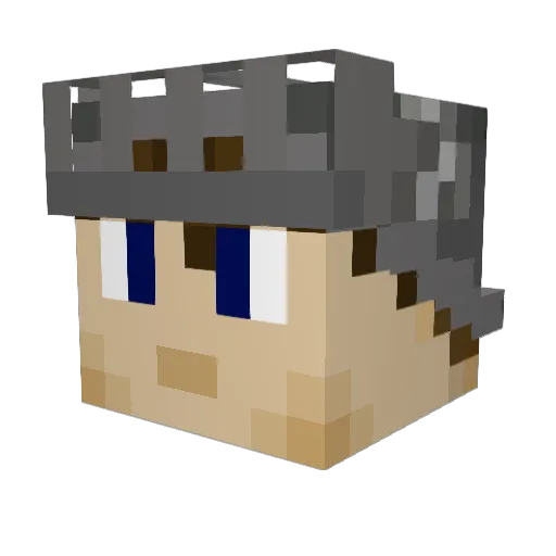 Bingus507 Minecraft avatar head, 3D render