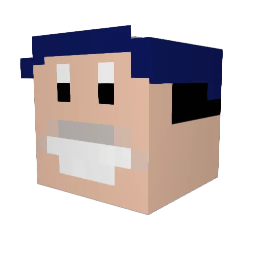 BingusKrout Minecraft avatar head, 3D render