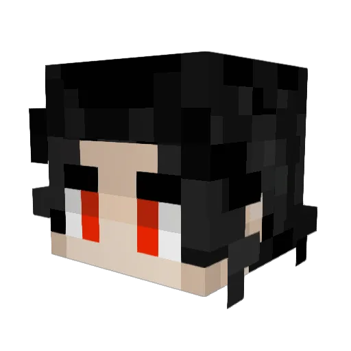 Binii_ Minecraft avatar head, 3D render