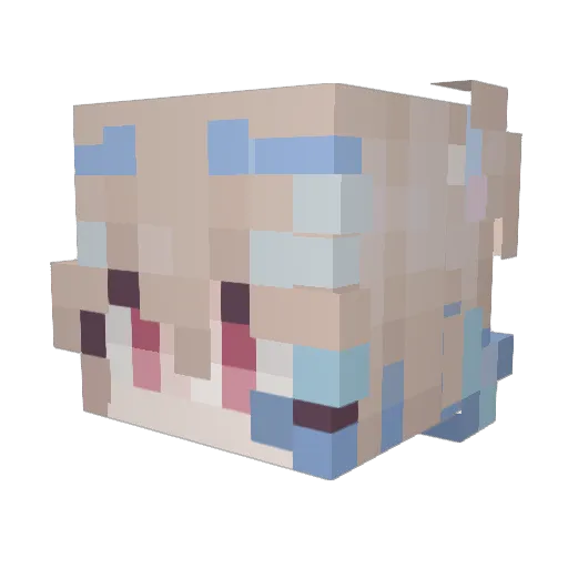 BinkXD Minecraft avatar head, 3D render