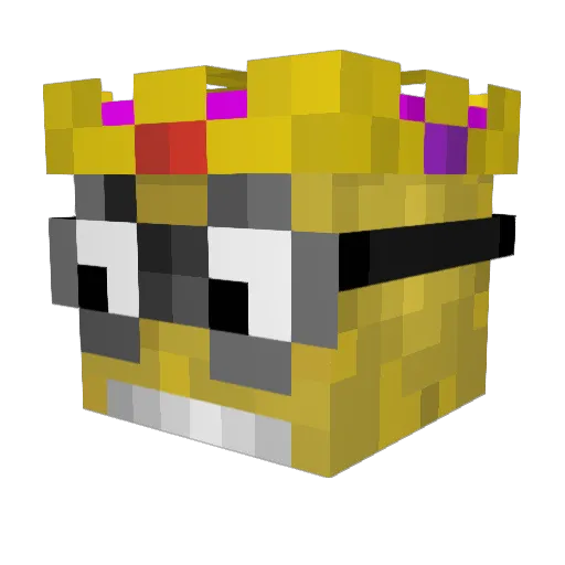 Binkbaars Minecraft avatar head, 3D render