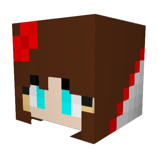Binky18 Minecraft avatar head, 3D render
