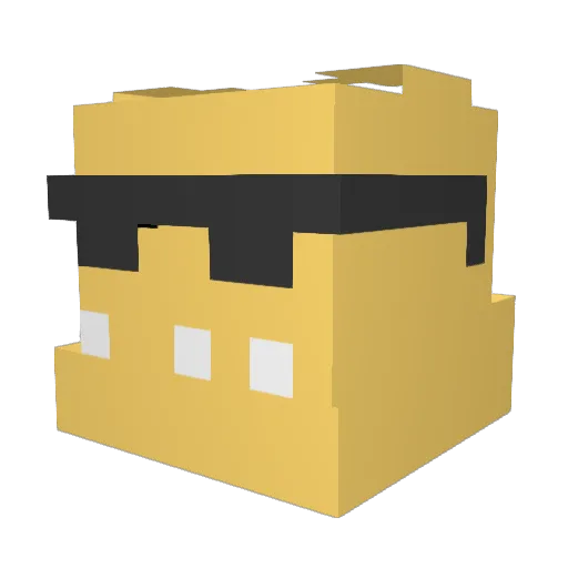 Binky4K Minecraft avatar head, 3D render