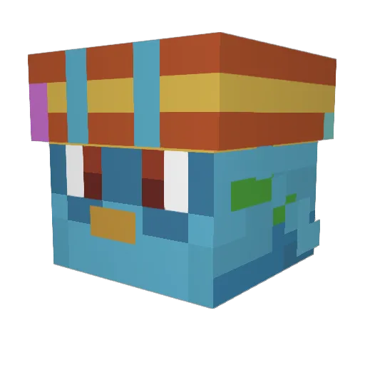 Binky842 Minecraft avatar head, 3D render