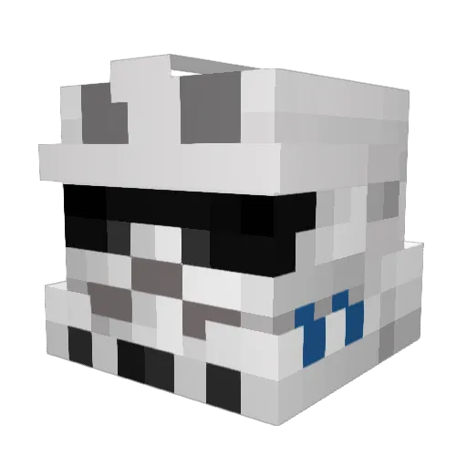 Binma Minecraft avatar head, 3D render