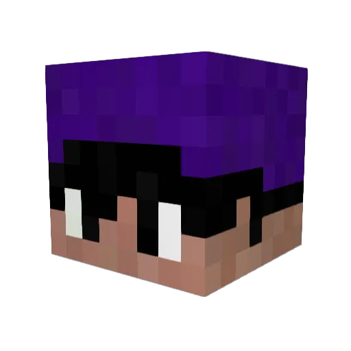 Binnie Minecraft avatar head, 3D render