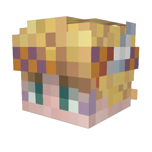 BinnieBears Minecraft avatar head, 3D render