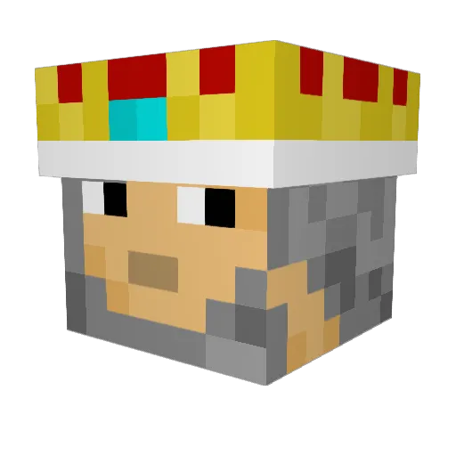 Binnster_94 Minecraft avatar head, 3D render