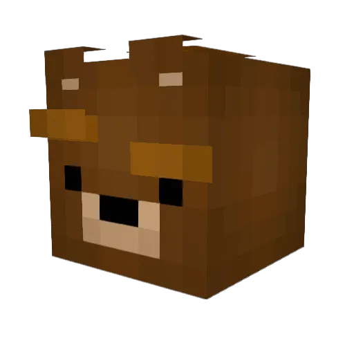 Binolodje Minecraft avatar head, 3D render