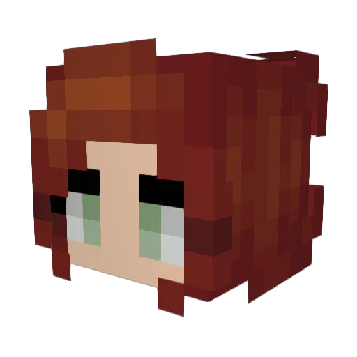 Binos_Wife Minecraft avatar head, 3D render
