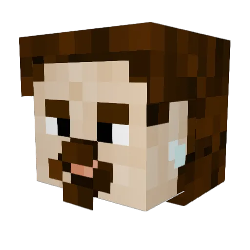 Binothegreat Minecraft avatar head, 3D render