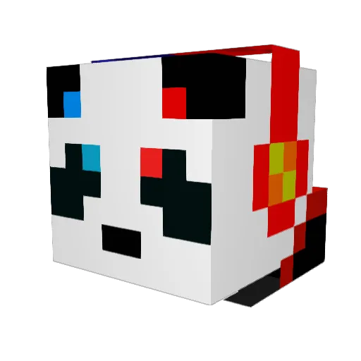 Binqq Minecraft avatar head, 3D render