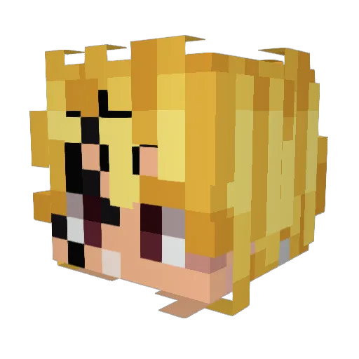 Binter69 Minecraft avatar head, 3D render
