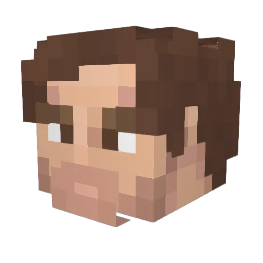 Binx08 Minecraft avatar head, 3D render