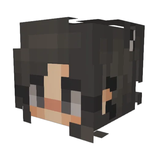 Binx Minecraft avatar head, 3D render
