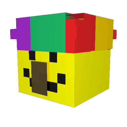 Binzy Minecraft avatar head, 3D render