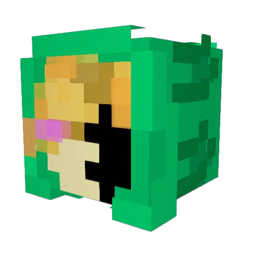 BioB_AK Minecraft avatar head, 3D render