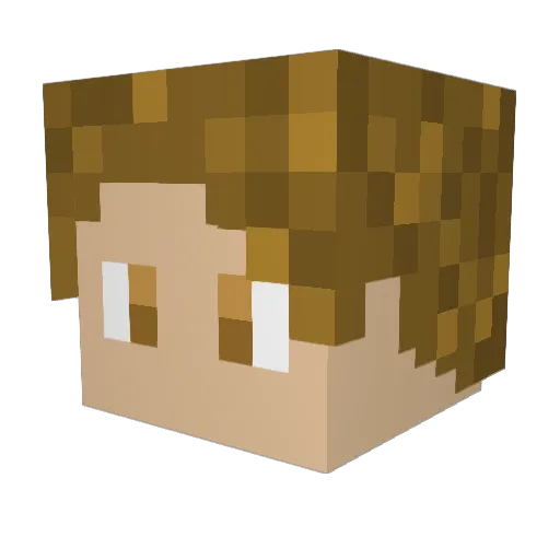 BioBlok Minecraft avatar head, 3D render