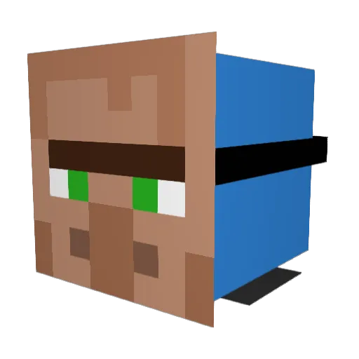 BioGoji Minecraft avatar head, 3D render