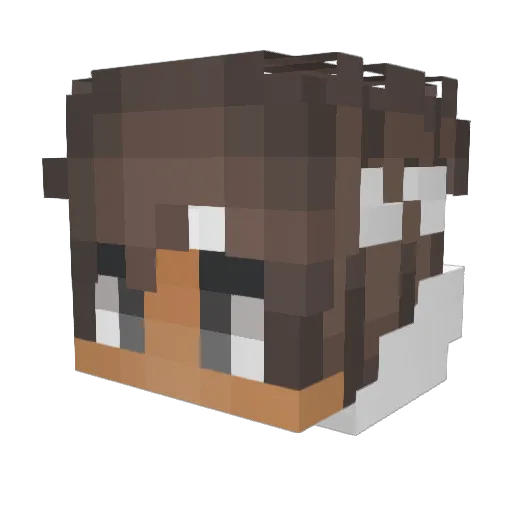 BioMoha Minecraft avatar head, 3D render