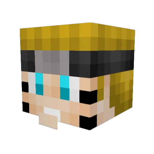BioNoCTurNaL Minecraft avatar head, 3D render