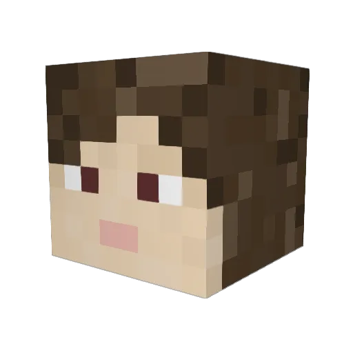 BioPrincess Minecraft avatar head, 3D render