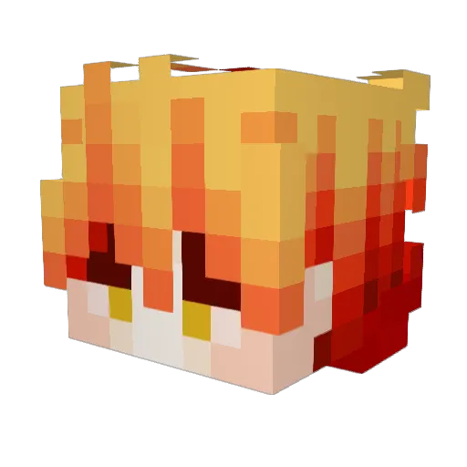 Bio_Crick Minecraft avatar head, 3D render