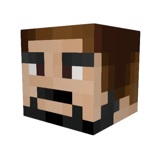 Bio_gamer Minecraft avatar head, 3D render