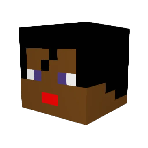 Biochok Minecraft avatar head, 3D render