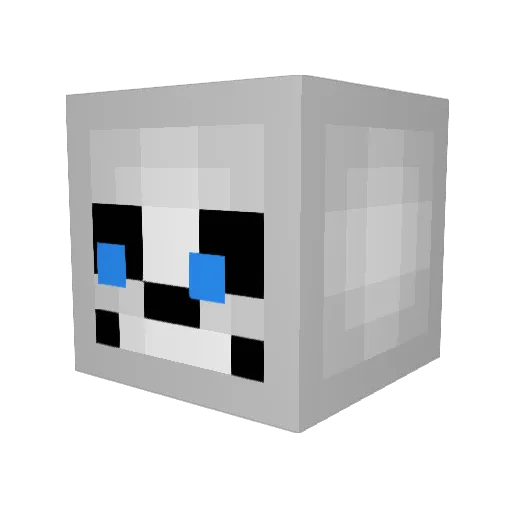 Bioearth Minecraft avatar head, 3D render
