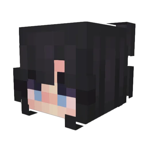 Biograf Minecraft avatar head, 3D render