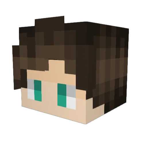Biolizade Minecraft avatar head, 3D render