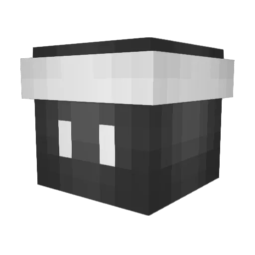 Biologie Minecraft avatar head, 3D render