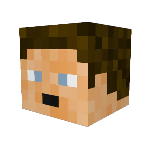 Biomirage Minecraft avatar head, 3D render