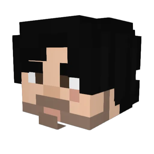 Biomss Minecraft avatar head, 3D render