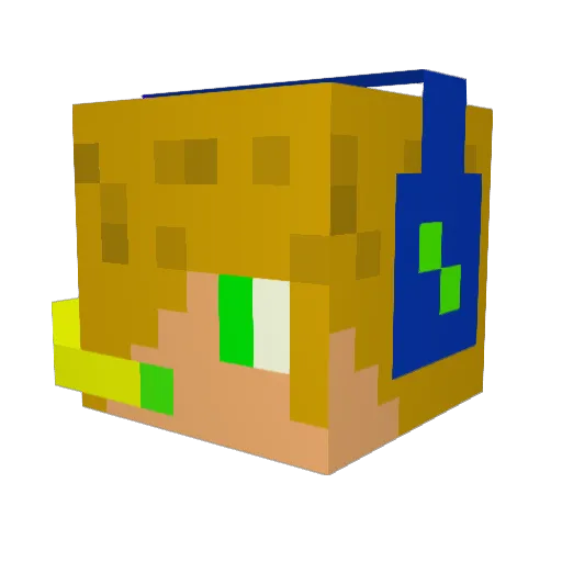 Biondusgame17 Minecraft avatar head, 3D render