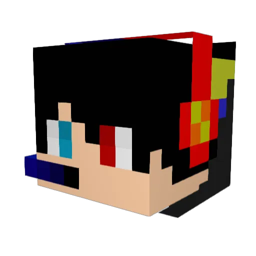 Bionic7902 Minecraft avatar head, 3D render