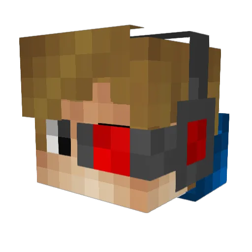 BionicDoom Minecraft avatar head, 3D render