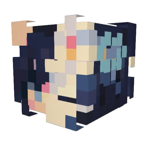 BionicMittenS Minecraft avatar head, 3D render