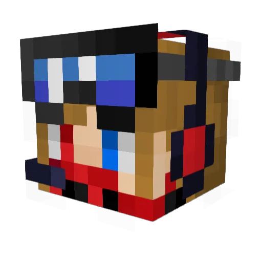 Bionicsole Minecraft avatar head, 3D render