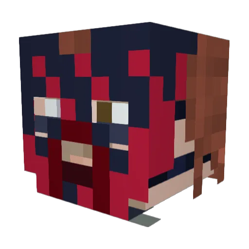 Bioprocessor Minecraft avatar head, 3D render