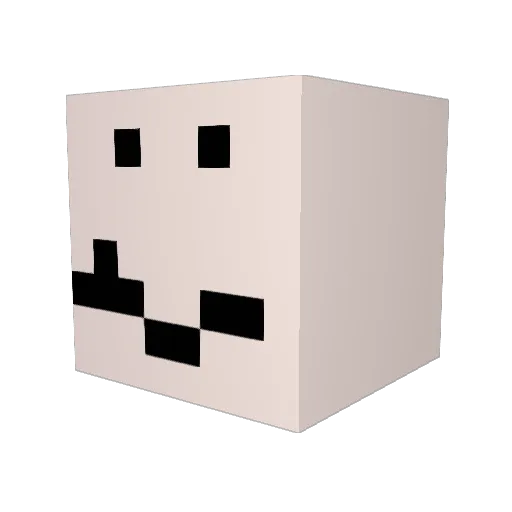 Biospiegelei Minecraft avatar head, 3D render