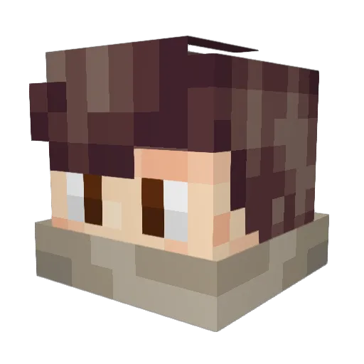 BioticChaoss Minecraft avatar head, 3D render