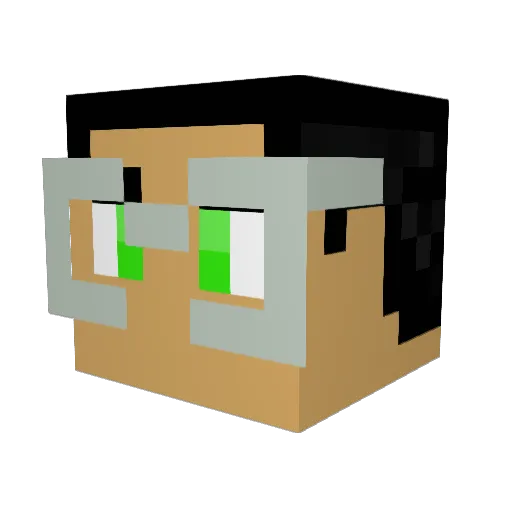 Biowess Minecraft avatar head, 3D render
